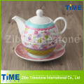 Porcelain Tea for One Set with Decal